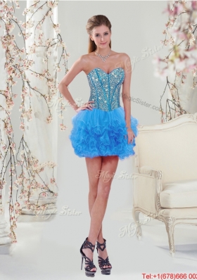 2016 Summer Discount Sweetheart Beaded and Ruffles Detachable Quinceanera Dresses