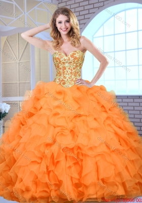 Beautiful Sweetheart Quinceanera Dresses with Beading and Ruffles