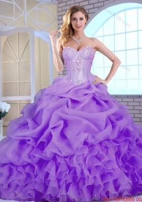 Classical Beading and Ruffles Quinceanera Gowns in Lavender