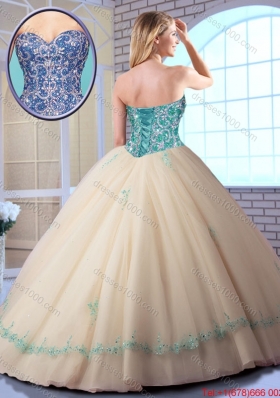 Classical Beading Sweetheart Quinceanera Gowns in Royal Blue
