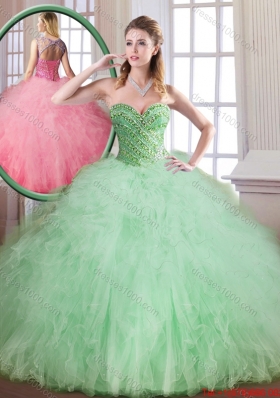 Classical Sweetheart Quinceanera Gowns with Beading and Ruffles