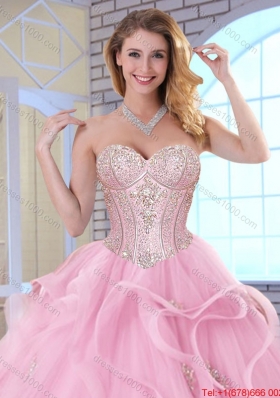Elegant Sweetheart Lace Up Quinceanera Dresses with Beading