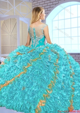 Exclusive Beading and Ruffles Quinceanera Gowns in Multi Color