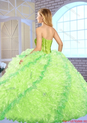 Exclusive Beading Multi Color Quinceanera Gowns for 2016