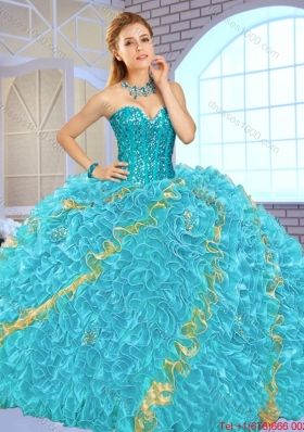 Exclusive Beading Multi Color Quinceanera Gowns for 2016