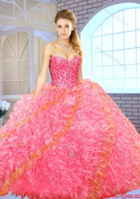 Exquisite Beading Sweetheart Quinceanera Gowns with Floor Length