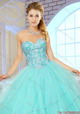 Fashionable New Style Floor Length Quinceanera Gowns with Beading