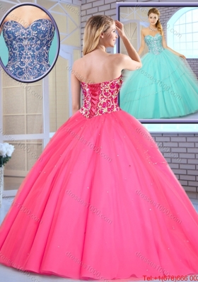 Fashionable New Style Floor Length Quinceanera Gowns with Beading