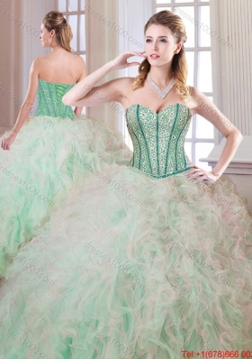 Gorgeous Beading and Ruffles Multi Color Quinceanera Dresses