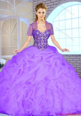 Hot Sale Beading and Ruffles Quinceanera Gowns with Lace Up