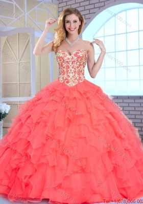 Luxurious Sweetheart Quinceanera Dresses with Beading and Ruffles