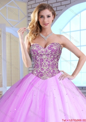 Perfect Ball Gown Sweet 16 Dresses with Beading for 2016