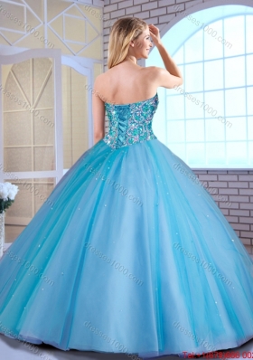 Perfect Ball Gown Sweet 16 Dresses with Beading for 2016