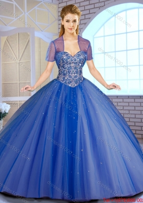 Perfect Ball Gown Sweet 16 Dresses with Beading for 2016