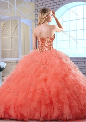 Perfect Sweetheart Quinceanera Gowns with Beading and Ruffles
