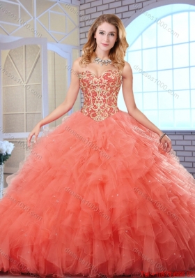 Perfect Sweetheart Quinceanera Gowns with Beading and Ruffles