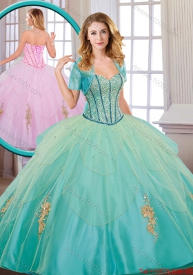 2015 Fall Beautiful Quinceanera Dresses with Beading and Appliques