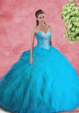 2016 Beautiful Ball Gown Sweetheart Beaded Sweet 16 Dresses