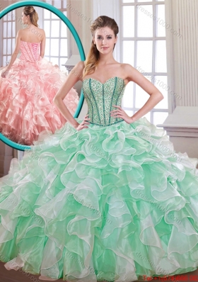 2016 Popular Beading and Ruffles Multi Color Quinceanera Dresses