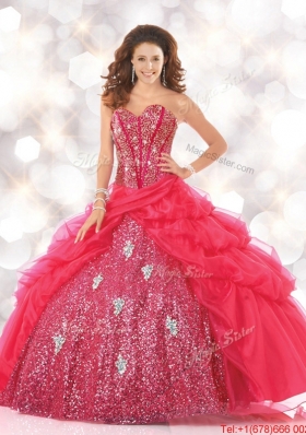 2016 Sturning Sweetheart Sweet 16 Dresses with Sequins and Beading