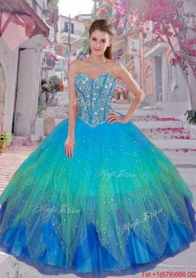 2016 Wonderful Ball Gown Detachable Quinceanera Dresses in Multi Color