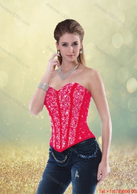 Cheap 2016 Beading and Pick Ups Quinceanera Gowns in Red