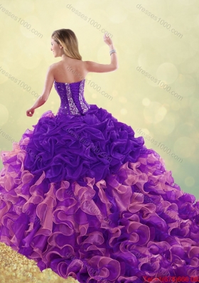 Elegant Beading and Ruffles Quinceanera Dresses with Sweetheart