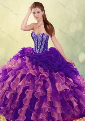 Elegant Beading and Ruffles Quinceanera Dresses with Sweetheart