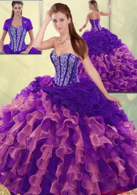 Elegant Beading and Ruffles Quinceanera Dresses with Sweetheart