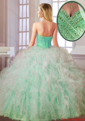 Fashionable Cheap Beading and Ruffles Quinceanera Dresses in Multi Color