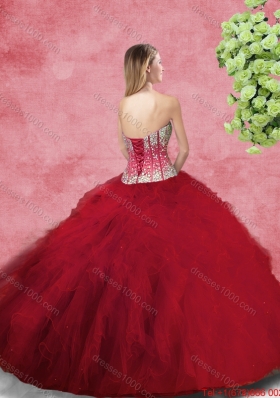 Gorgeous Ball Gown Sweetheart Quinceanera Gowns with Beading and Ruffles