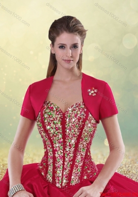 Luxurious Beading and Ruffles Quinceanera Dresses in Multi Color