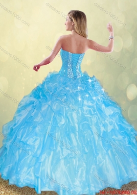 Perfect Ball Gown Quinceanera Dresses with Beading and Ruffles