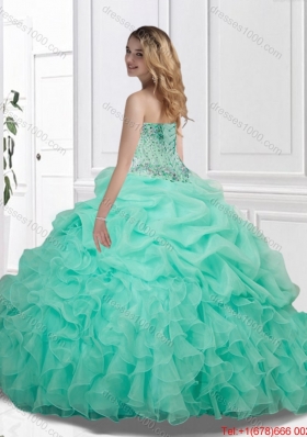 Beautiful Sweetheart Quinceanera Gowns with Beading and Ruffles