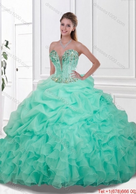 Beautiful Sweetheart Quinceanera Gowns with Beading and Ruffles