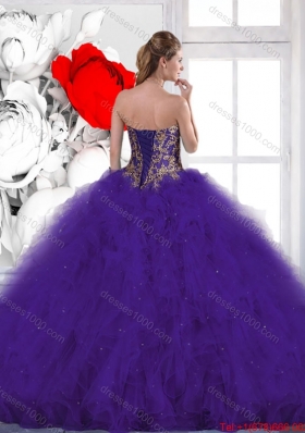 Luxurious Red Sweetheart Quinceanera Gowns with Beading for 2016 Spring