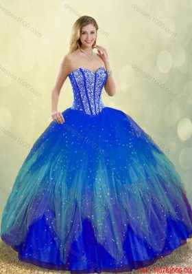 Popular 2016 Sweetheart Quinceanera Gowns with Beading