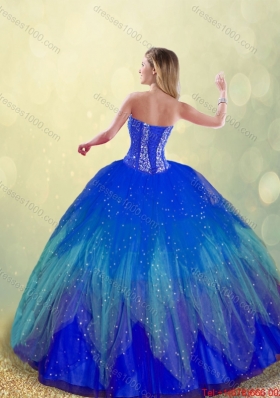 Popular 2016 Sweetheart Quinceanera Gowns with Beading
