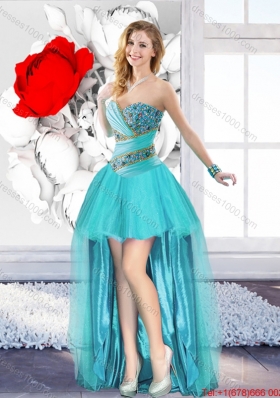 Modest Beaded Detachable Quinceanera Dresses with Sweetheart for 2016 Spring