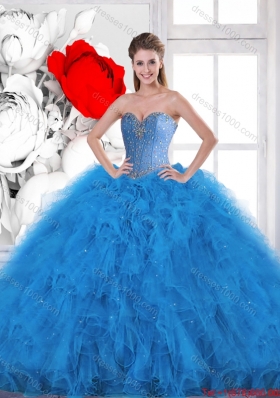 Perfect 2016 Spring Ball Gown Sweet 16 Dresses with Ruffles