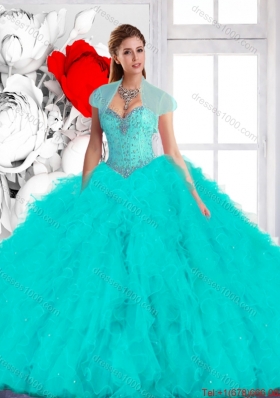 Perfect 2016 Spring Ball Gown Sweet 16 Dresses with Ruffles