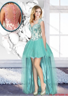 Popular Straps Detachable Quinceanera Dresses with Appliques and Ruffles