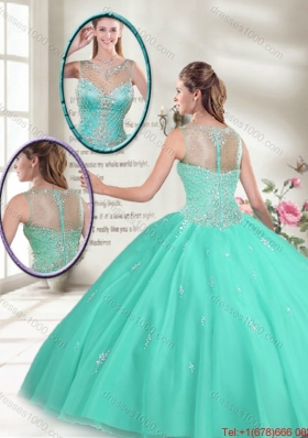 Summer Hot Sale Apple Green Sweet 16 Dresses with Beading