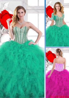New Arrivals Beading and Ruffles Quinceanera Gowns