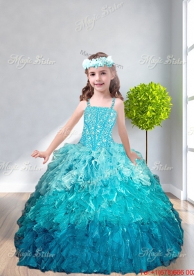 Popular Beaded Quinceanera Gown and Aqua Blue Dama Dresses and Pretty Multi Color Little Girl Dresses and Perfect Orange Prom Dresses