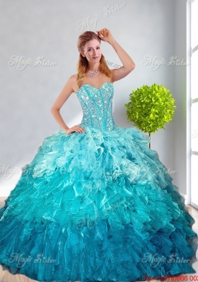 Popular Beaded Quinceanera Gown and Aqua Blue Dama Dresses and Pretty Multi Color Little Girl Dresses and Perfect Orange Prom Dresses