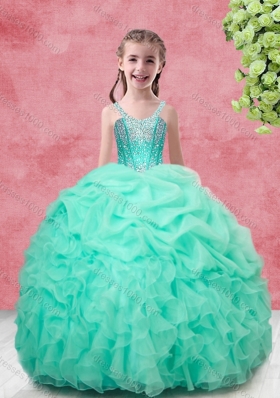 2016 Romantic Beading Princesita With Quinceanera Dresses in Apple Green