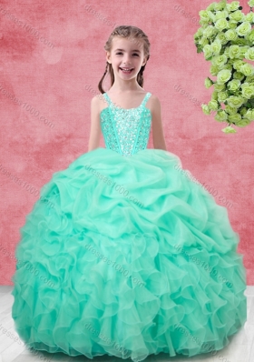 Gorgeous Ball Gown Beading Princesita With Quinceanera Dresses in Apple Green for 2016