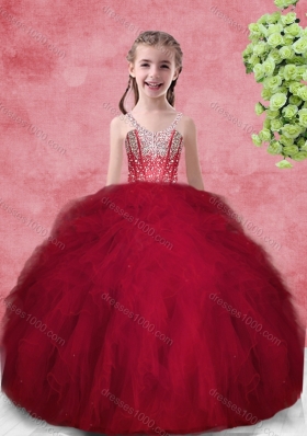 Hot Sale Wine Red Princesita With Quinceanera Dresses with Beading and Ruffles