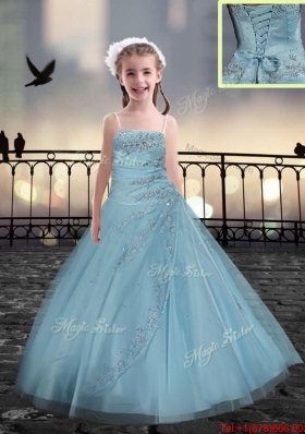 Lovely Beading Mini Quinceanera Dresses in Light Blue